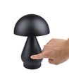Oplaadbare LED tafellamp - Zwart, Ø15cm, 22cm hoog, touch dimbaar, 3-in-1, IP20 binnen
