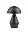 Oplaadbare LED tafellamp - Zwart, Ø15cm, 22cm hoog, touch dimbaar, 3-in-1, IP20 binnen