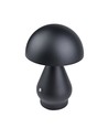 Oplaadbare LED tafellamp - Zwart, Ø15cm, 22cm hoog, touch dimbaar, 3-in-1, IP20 binnen