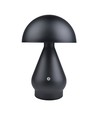 Oplaadbare LED tafellamp - Zwart, Ø15cm, 22cm hoog, touch dimbaar, 3-in-1, IP20 binnen