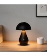 Oplaadbare LED tafellamp - Zwart, Ø15cm, 22cm hoog, touch dimbaar, 3-in-1, IP20 binnen