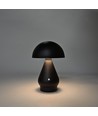 Oplaadbare LED tafellamp - Zwart, Ø15cm, 22cm hoog, touch dimbaar, 3-in-1, IP20 binnen