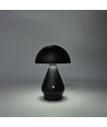 Oplaadbare LED tafellamp - Zwart, Ø15cm, 22cm hoog, touch dimbaar, 3-in-1, IP20 binnen