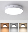Oplaadbare LED plafondlamp met sensor - Magnetronsensor, Ø20cm, 6W, CCT, Wit