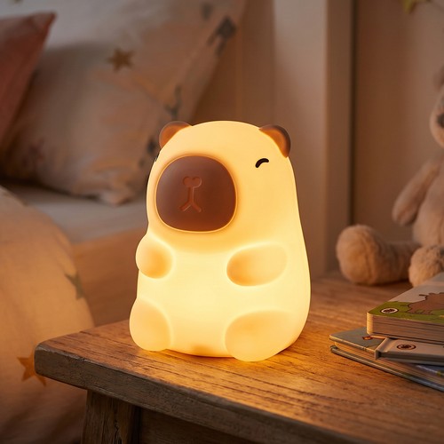 MOCHI Capybara nachtlampje - Siliconen, kleurwissel + warm wit