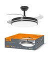 60W LED plafondlamp met ventilator - CCT, zwart, incl. afstandsbediening