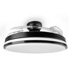 60W LED plafondlamp met ventilator - CCT, zwart, incl. afstandsbediening
