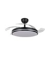 60W LED plafondlamp met ventilator - CCT, zwart, incl. afstandsbediening