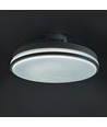 60W LED plafondlamp met ventilator - CCT, zwart, incl. afstandsbediening