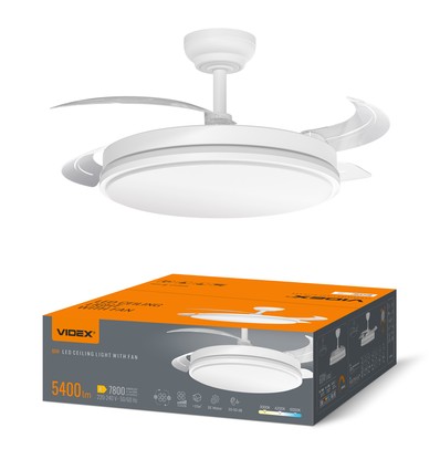 60W LED plafondlamp met ventilator - CCT, wit, incl. afstandsbediening