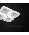 70W LED plafondlamp dimbaar - CCT 3-in-1, wit, incl. afstandsbediening, decoratieve plafondlamp
