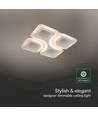 70W LED plafondlamp dimbaar - CCT 3-in-1, wit, incl. afstandsbediening, decoratieve plafondlamp