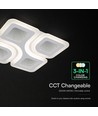 70W LED plafondlamp dimbaar - CCT 3-in-1, wit, incl. afstandsbediening, decoratieve plafondlamp