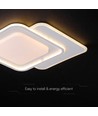 V-Tac 60W LED plafondlamp - CCT 3-in-1, dimbaar, wit, incl. afstandsbediening