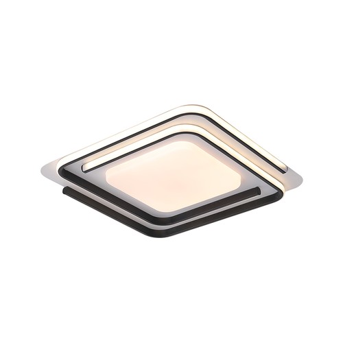 60W LED design plafondlamp - CCT 3-in-1, dimbaar met afstandsbediening, wit/zwarte rand