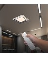 60W LED design plafondlamp - CCT 3-in-1, dimbaar met afstandsbediening, wit/zwarte rand