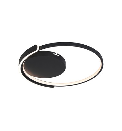 V-Tac 70W LED plafondlamp dimbaar - CCT 3-in-1, zwart, incl. afstandsbediening, Ø50cm