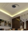 V-Tac 70W LED plafondlamp dimbaar - CCT 3-in-1, zwart, incl. afstandsbediening, Ø50cm
