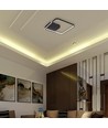 V-Tac 70W LED decoratieve plafondlamp - CCT 3-in-1, dimbaar, zwart, incl. afstandsbediening