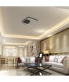 V-Tac 70W LED decoratieve plafondlamp - CCT 3-in-1, dimbaar, zwart, incl. afstandsbediening