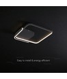 V-Tac 70W LED decoratieve plafondlamp - CCT 3-in-1, dimbaar, zwart, incl. afstandsbediening