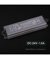 36W / 24V DC voeding voor LED strips - 1.5A, IP67 waterdicht