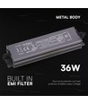 36W / 24V DC voeding voor LED strips - 1.5A, IP67 waterdicht