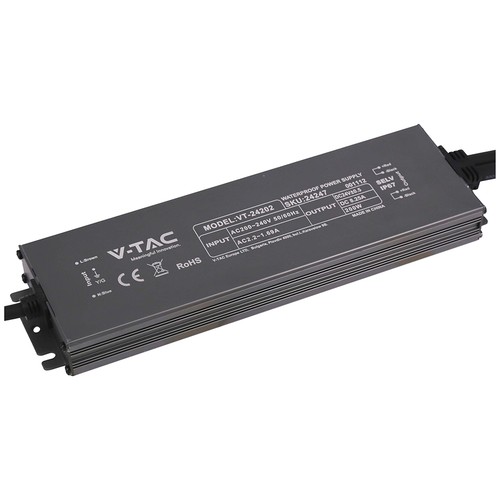 200W / 24V DC voeding voor LED strips - 8.25A, IP67 waterdicht