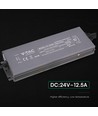 300W / 24V DC voeding voor LED strips - 12.5A, IP67 waterdicht