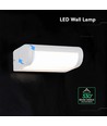 V-Tac 10W LED wandlamp - Wit, IP65, Cree chip, 3000K, 6 jaar garantie