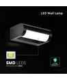V-Tac 10W LED wandlamp - Zwart, IP65, Cree chip, 3000K, 6 jaar garantie