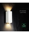 10W LED wandlamp - 3-in-1 CCT, IP65, wit, up/down light