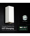 10W LED wandlamp - 3-in-1 CCT, IP65, wit, up/down light