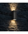 V-Tac 10W LED Wandlamp 3-in-1 - Zwarte Behuizing, IP65, Up/Down Light, incl. Lichtbron