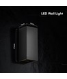 V-Tac 10W LED Wandlamp 3-in-1 - Zwarte Behuizing, IP65, Up/Down Light, incl. Lichtbron