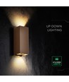 10W LED wandlamp - 3-in-1 CCT, Cortenstaal, IP65, up/down light
