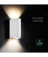 10W LED wandlamp - 3-in-1 CCT, witte behuizing, IP65, up/down light
