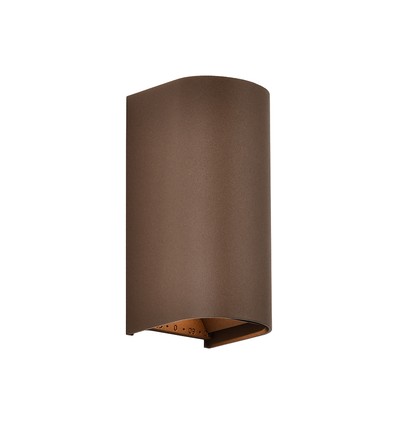 10W LED wandlamp 3-in-1 - Corten behuizing, IP65, up/down light, incl. lichtbron