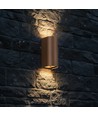 10W LED wandlamp 3-in-1 - Corten behuizing, IP65, up/down light, incl. lichtbron