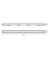 120cm 36W waterdicht compleet LED armatuur - IP65, zwart, 5000K, doorvoerbedrading