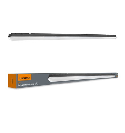 150cm 50W zwart LED armatuur - IP65, 5000K, doorvoerbedraad
