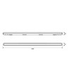 150cm 50W zwart LED armatuur - IP65, 5000K, doorvoerbedraad