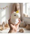 MOCHI Eenhoorn nachtlampje van zachte siliconen - oplaadbaar, kleurwissel + warm wit