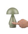 Oplaadbare LED tafellamp - Groen, Ø15cm, 22cm hoog, touch dimbaar, 3-in-1, IP20 binnen