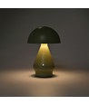 Oplaadbare LED tafellamp - Groen, Ø15cm, 22cm hoog, touch dimbaar, 3-in-1, IP20 binnen
