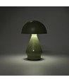 Oplaadbare LED tafellamp - Groen, Ø15cm, 22cm hoog, touch dimbaar, 3-in-1, IP20 binnen