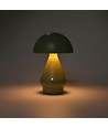 Oplaadbare LED tafellamp - Groen, Ø15cm, 22cm hoog, touch dimbaar, 3-in-1, IP20 binnen