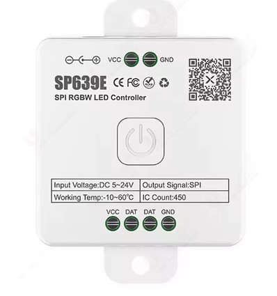 Looplicht RGBW+IC SPI strip controller - Bluetooth, 12V/24V, SP639E