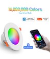 4 st. RGB+CCT Smart Home downlight - 5W LED, Bluetooth, afstandsbediening