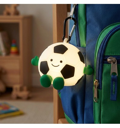 MOCHI Voetbal nachtlampje van zachte siliconen - oplaadbaar, kleurwissel + warm wit